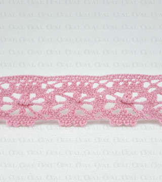 Koronka bawełniana 25mm/1 lub 25yard  róż 3803