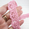 Cotton lace 25 mm/1 or 25 yards pink 3803