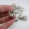 Metal eyelet 100 pcs silver 2038