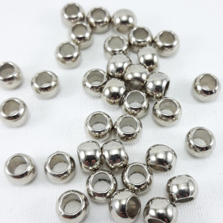 Metalowy koralik 100szt srebrny 1469 - 22450