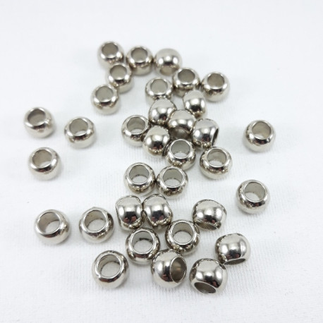 Metalowy koralik 100szt srebrny 1469 - 22451