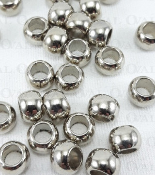 Metalowy koralik 100szt srebrny  1469