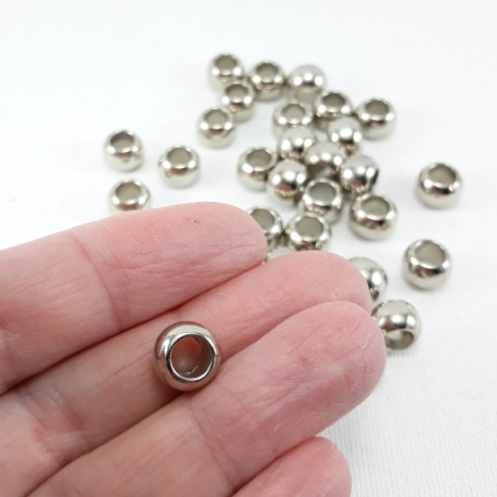 Metalowy koralik 100szt srebrny 1469 - 22454