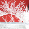 Feathers on ribbon white 11cm /10y 4088