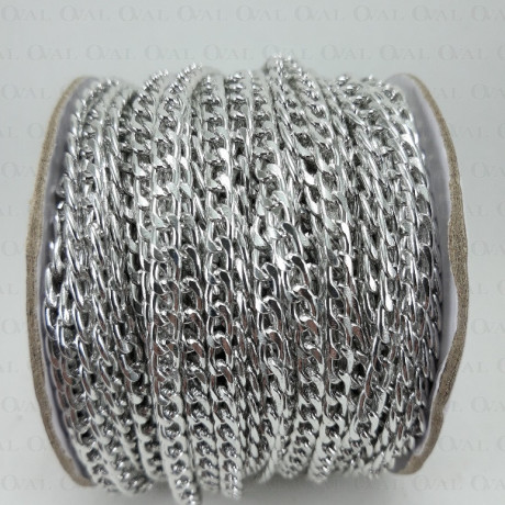 Łańcuch 4,2x7mm/30m srebro  2197
