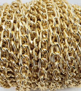 Chain 13x9mm/25m gold 4109