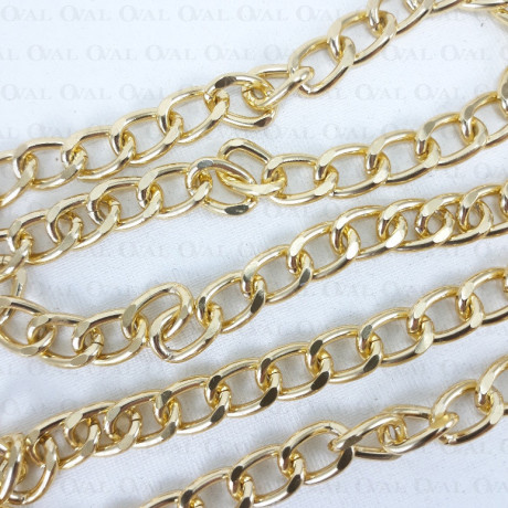 Chain 13x9mm/25m gold 4109