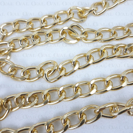 Chain 13x9mm/25m gold 4109