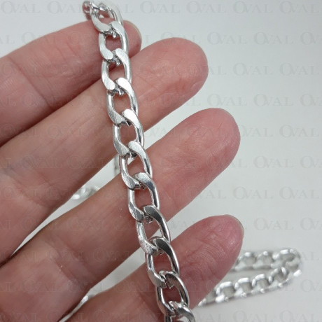 Łańcuch 10,7x6,6mm/30m srebro 4111