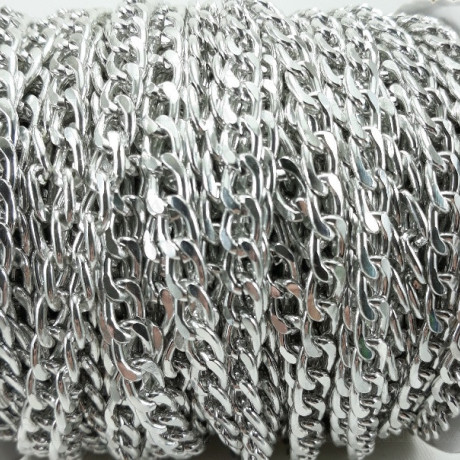 Chain 10.7x6.6mm/1m silver 4111
