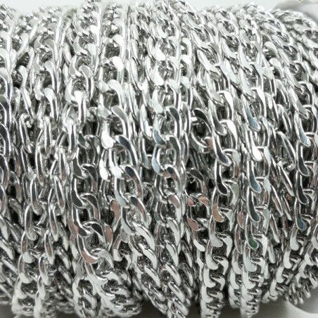 Chain 10.7x6.6mm/1m silver 4111