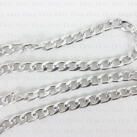 Chain 10.7x6.6mm/1m silver 4114