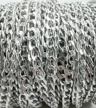 Chain 10.7x6.6mm/1m silver 4114