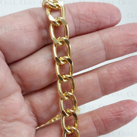 Chain 13x9mm/1m gold 4116