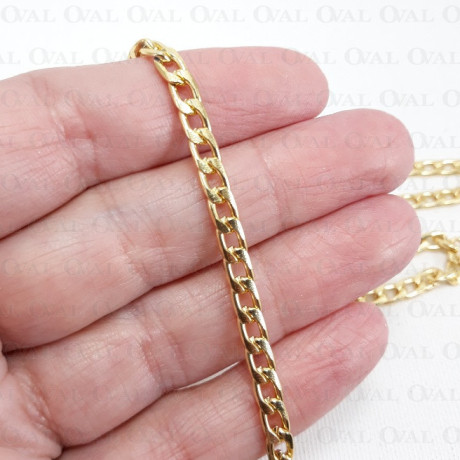 Chain 4.2x7mm / 1m gold 4117