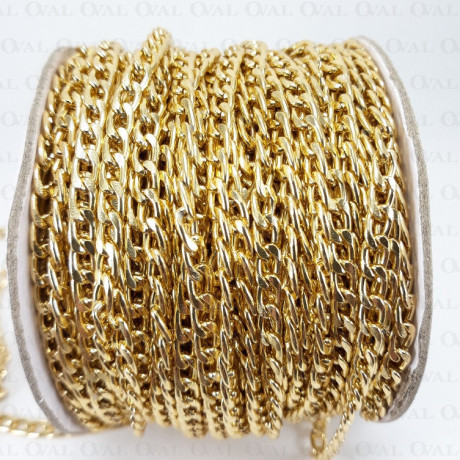 Chain 4.2x7mm / 1m gold 4117