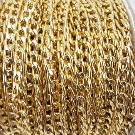 Chain 4.2x7mm / 1m gold 4117