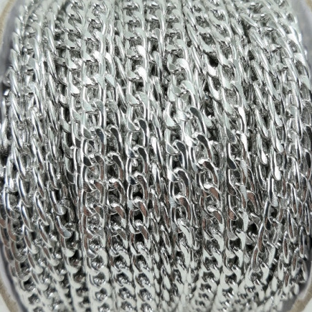 Chain 4.2x7mm/1m silver 1301