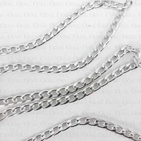 Chain 4.2x7mm/1m silver 1301