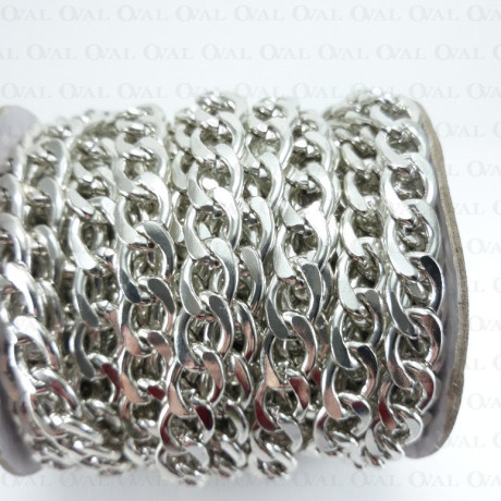 Chain 14.6x9.9mm/1m silver 4120