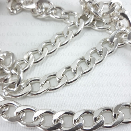 Chain 14.6x9.9mm/1m silver 4120