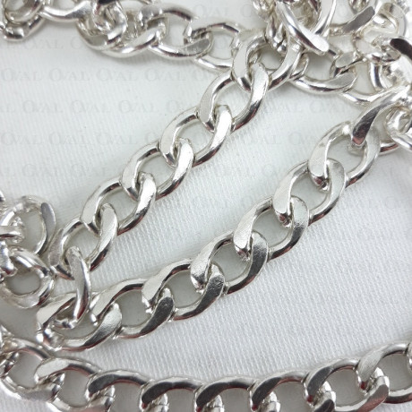 Chain 14.6x9.9mm/1m silver 4120