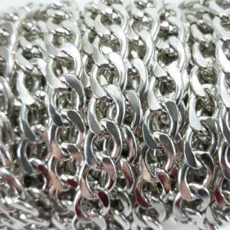 Chain 14.6x9.9mm/1m silver 4120