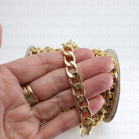 Chain 14.6x9.9mm/1m gold 4121