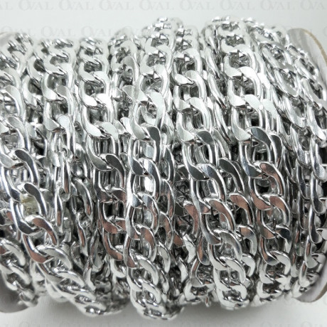 Chain 13.5x8.6mm/1m silver 4122