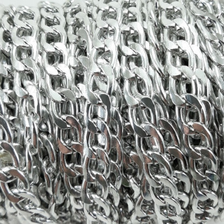 Chain 13.5x8.6mm/1m silver 4122
