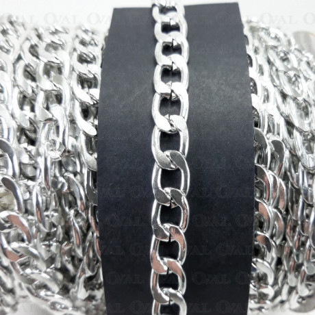 Chain 13.5x8.6mm/1m silver 4122
