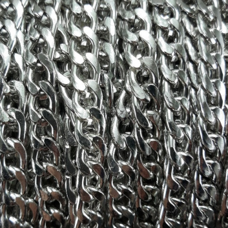 Chain 11.5x7.4mm/1m silver 4123