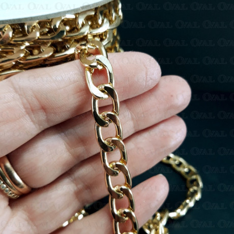 Chain 13.5x8.6mm/1m gold 4124
