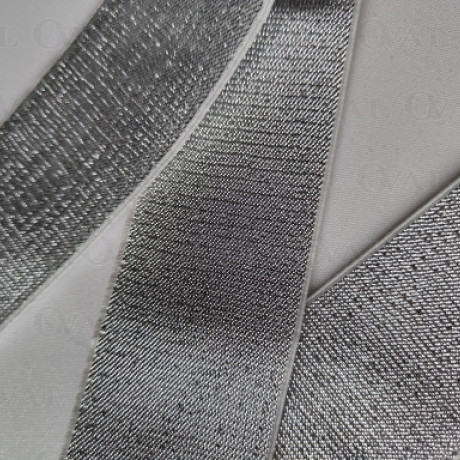 Decorative elastic 50mm/1y silver 2442