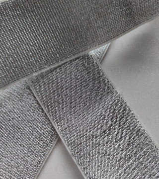Decorative elastic 50mm/1y silver 2442