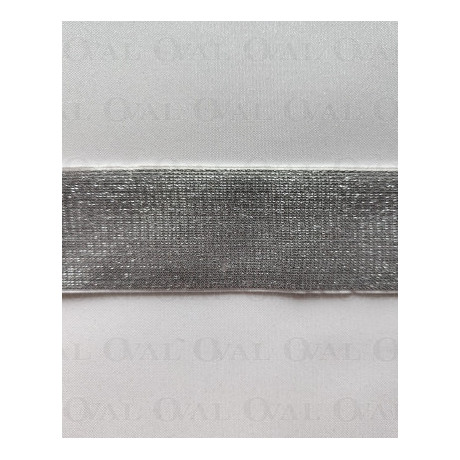 Decorative elastic 50mm/1y silver 2442