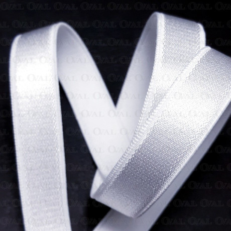Shoulder strap elastic 12mm/200m white 4130 E