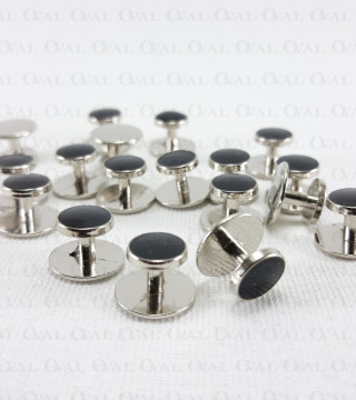 Shirt studs for dinner jacket, silver, 10 or 100 pcs 4136