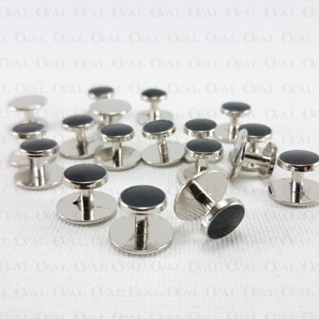 Shirt studs for dinner jacket, silver, 10 or 100 pcs 4136