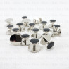 Shirt studs for dinner jacket, silver, 10 or 100 pcs 4136