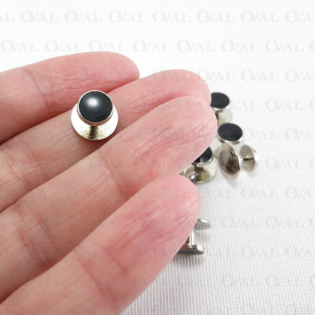 Shirt studs for dinner jacket, silver, 10 or 100 pcs 4136