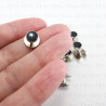 Shirt studs for dinner jacket, silver, 10 or 100 pcs 4136