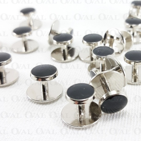 Shirt studs for dinner jacket, silver, 10 or 100 pcs 4136