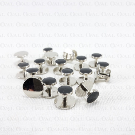 Shirt studs for dinner jacket, silver, 10 or 100 pcs 4136