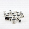 Shirt studs for dinner jacket, silver, 10 or 100 pcs 4136