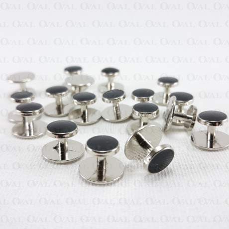 Shirt studs for dinner jacket, silver, 10 or 100 pcs 4136