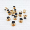 Stud buttons for dinner shirt, gold, 10 or 100 pcs 4137