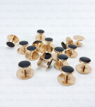 Stud buttons for dinner shirt, gold, 10 or 100 pcs 4137