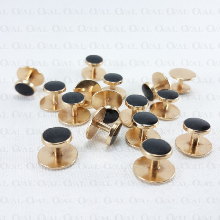 Stud buttons for dinner shirt, gold, 10 or 100 pcs 4137