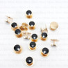 Stud buttons for dinner shirt, gold, 10 or 100 pcs 4137